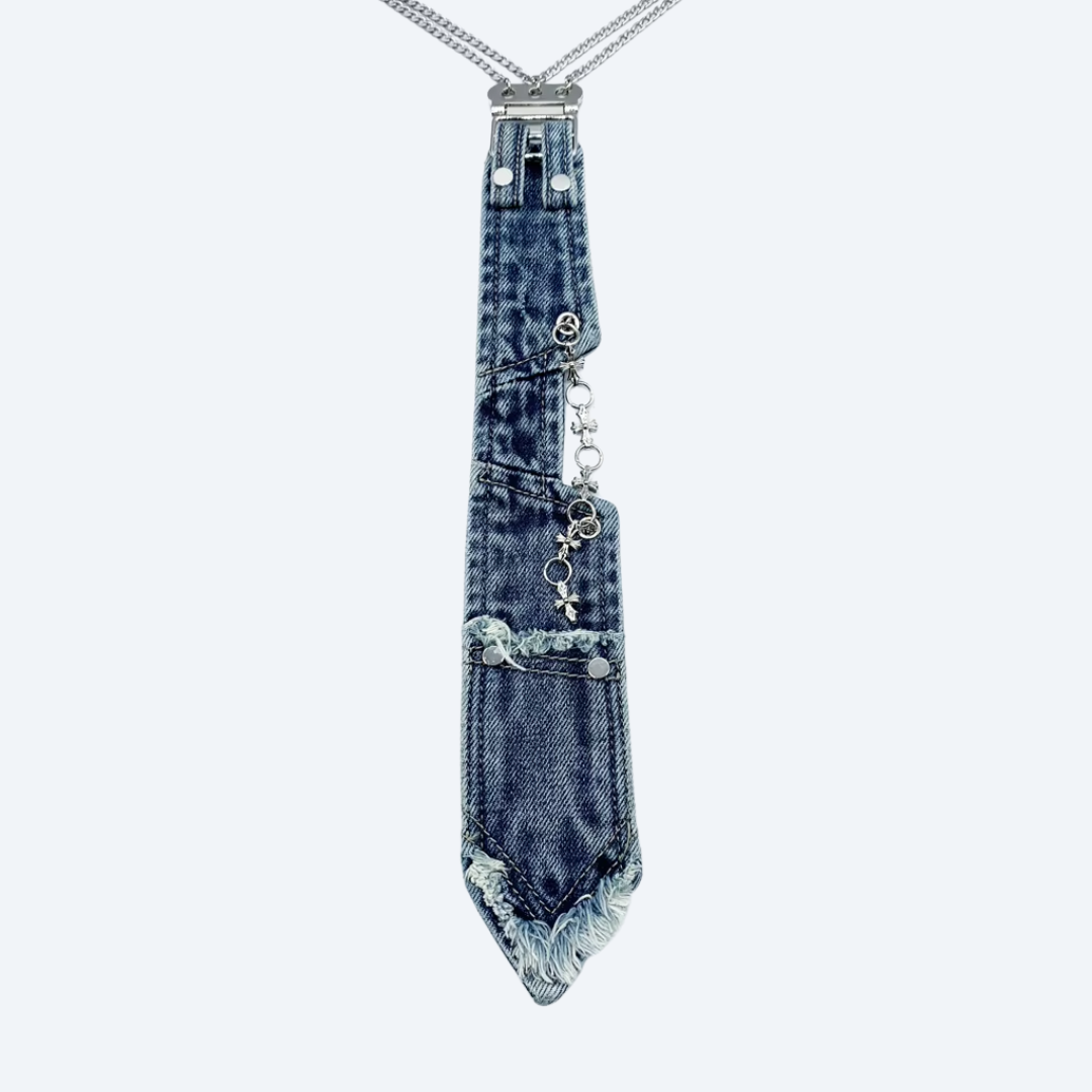 Denim Chain Tie