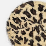 Leopard Print Plush Beret