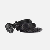 Ceinture cloutée avec tête de mort