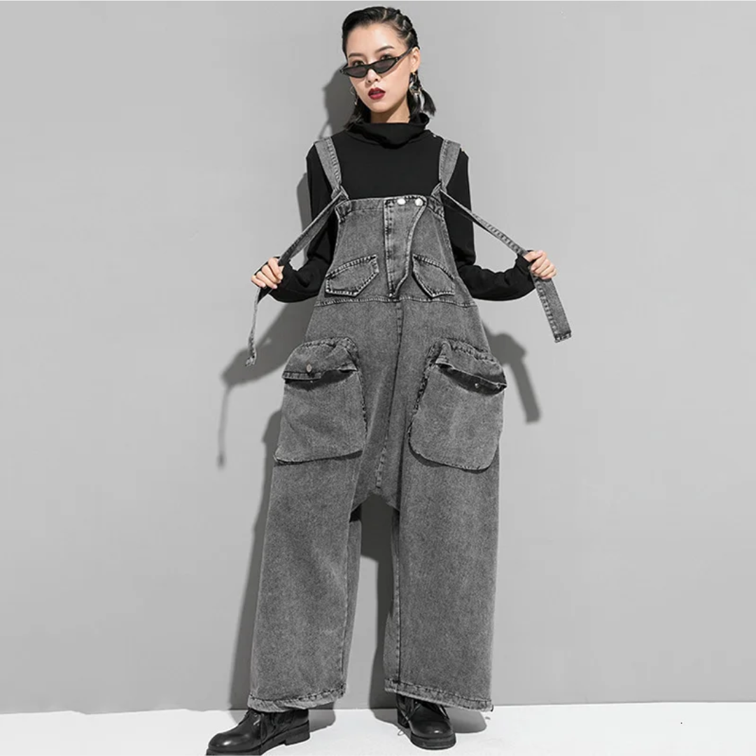 Edgy Oversized Overalls