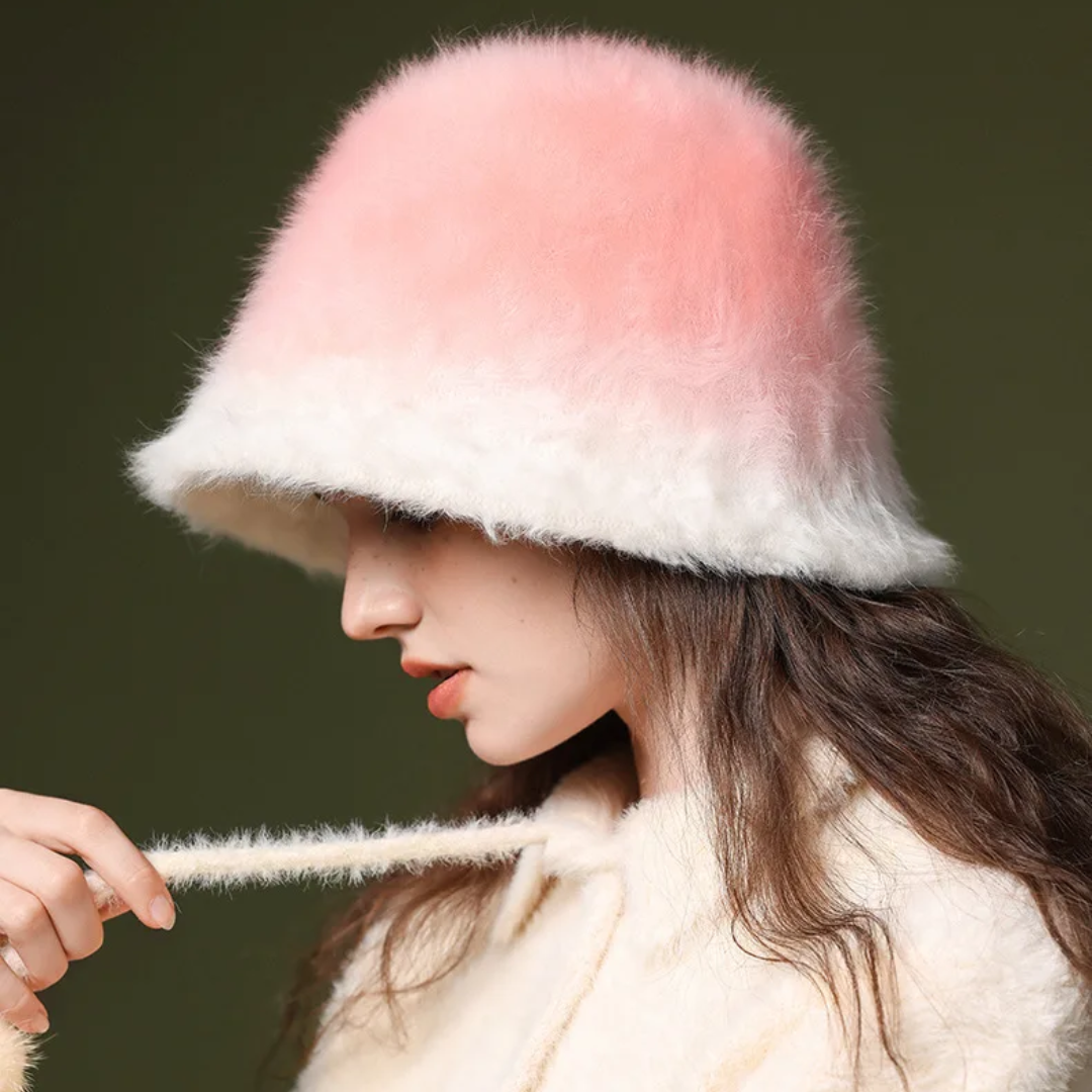 Rabbit Gradient Fur Hat