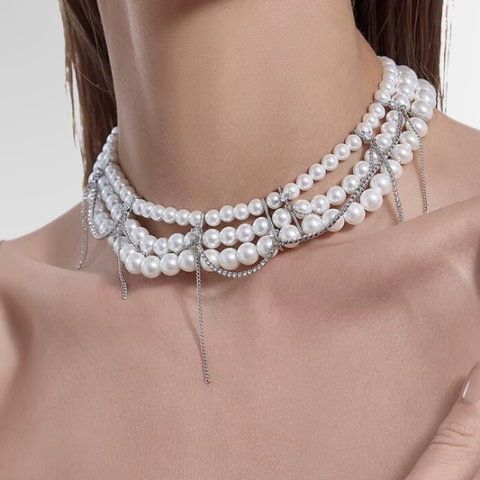 Pearl choker necklace