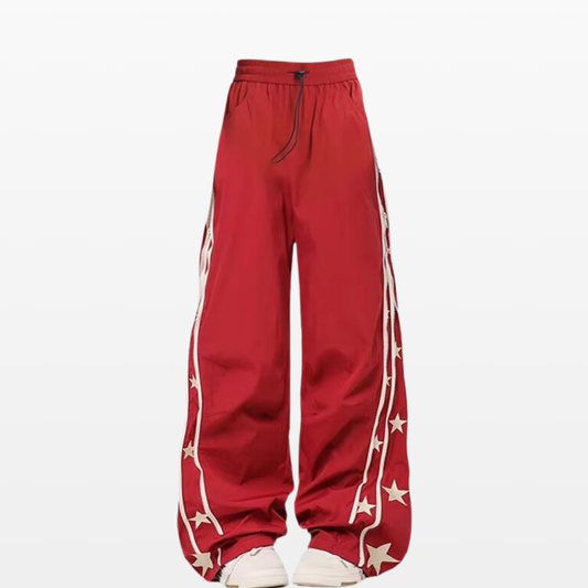 Wine Red Baggy Sweatpants