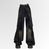 Black Cargo Jeans