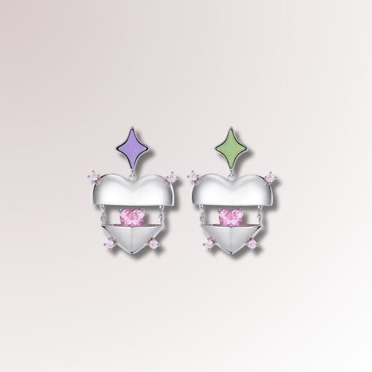 Heart Drop Earrings