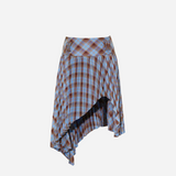 Checkered Asymmetric Skirt