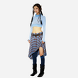 Checkered Asymmetric Skirt