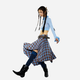 Checkered Asymmetric Skirt