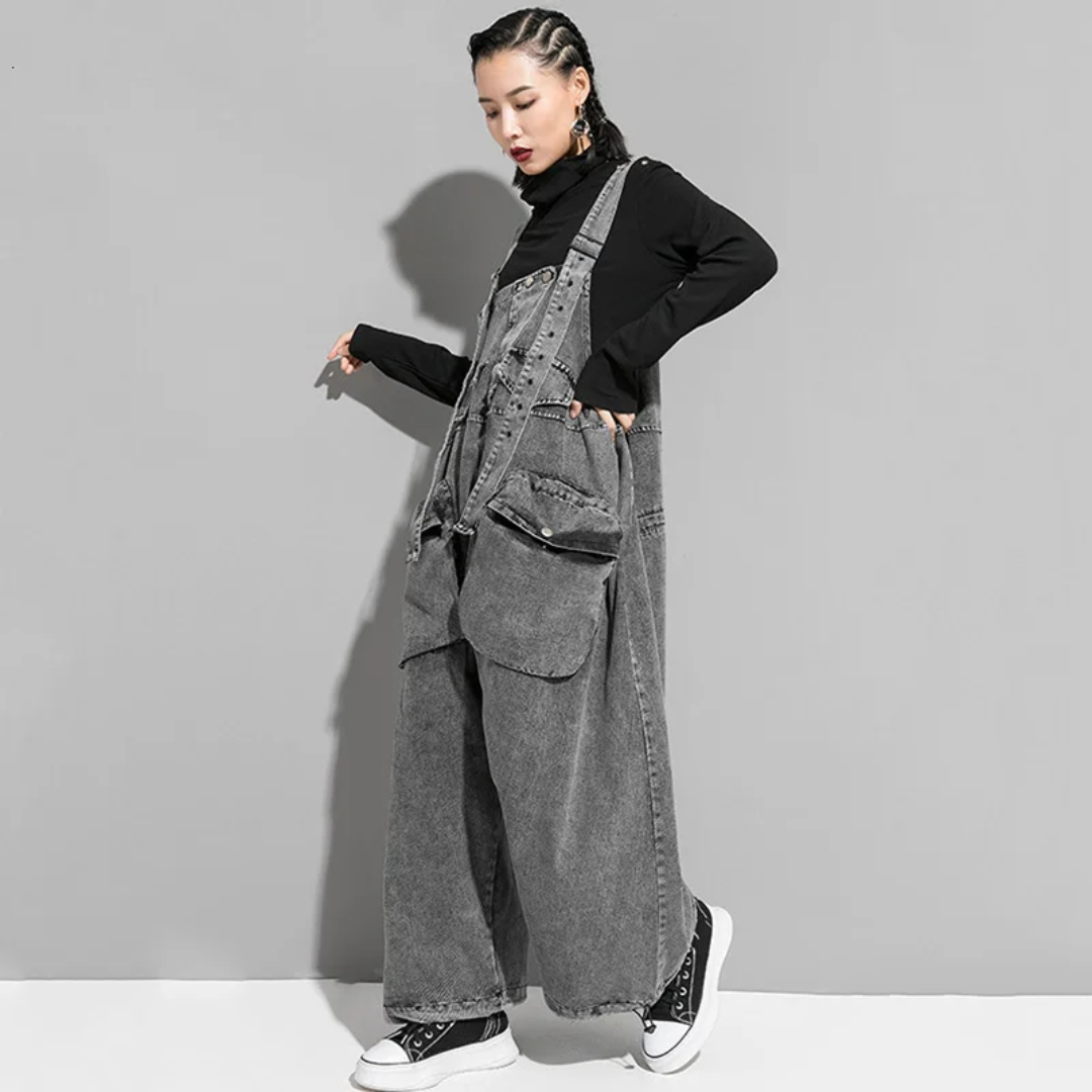 Edgy Oversized Overalls