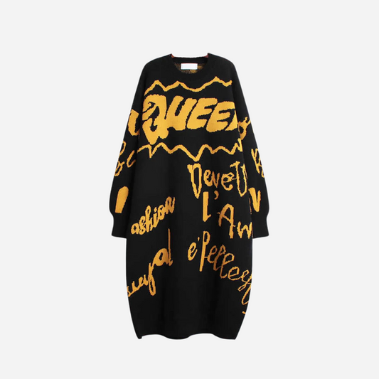 Typography Sweater Dress