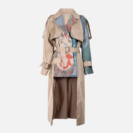 Patchwork Trench Coat