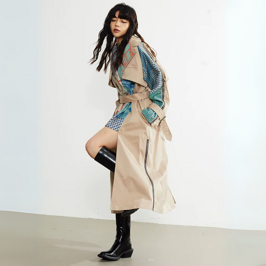 Patchwork Trench Coat